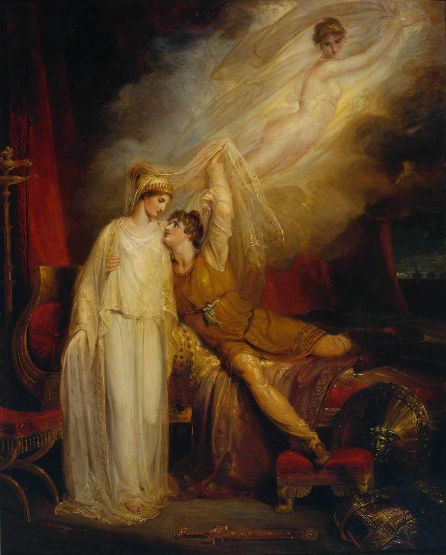 La riconciliazione di Elena e Paride dopo la sconfitta di Menelao - Tate, Westminster